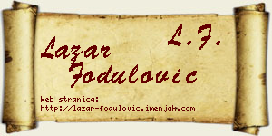 Lazar Fodulović vizit kartica